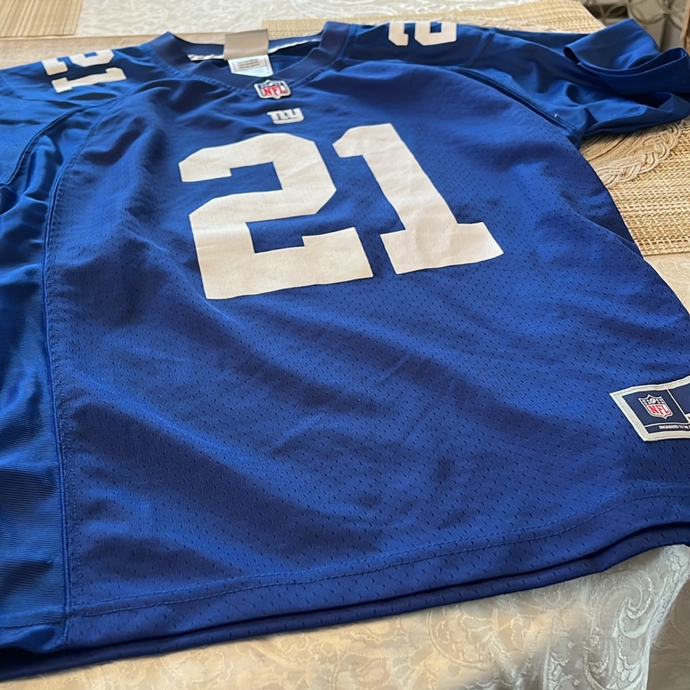Blue NFL Jersey with Number 21 Collins NYG Kid Size Large in EUC